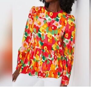 Tuckernuck Pomander Place Magnolia Watercolor Carlota Blouse